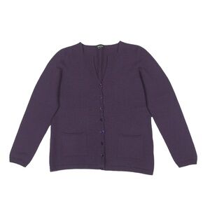 ELENA MIRO Classic Square Neck Sweater in Purple Size S Made in Italy